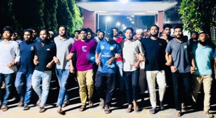 নতুন ভিসি নিয়োগ প্রত্যাখ্যান করে ডুয়েটে শিক্ষার্থীদের বিক্ষোভ মিছিল